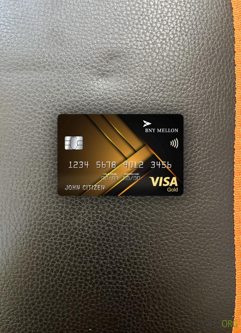 USA Bank of New York Mellon visa carte or photolook avant